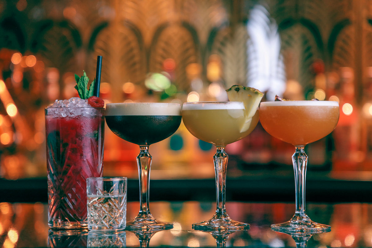 Colourful cocktails served at The Hart pub in Redditch for bottomless brunch