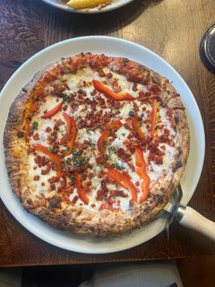 The Hart winter chorizo and red pepper pizza with melted mozzarella and tomato sauce in Redditch